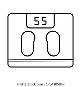 Bathroom scales icon vector illustration photo
