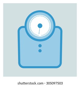 Bathroom Scales. Vector illustration. EPS 10, opacity