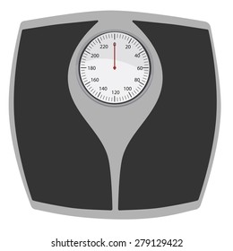 Bathroom scales vector isolated. Floor weight scales. Weighing scales.Weight loss