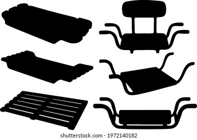 Bathroom seat included. Vector image.