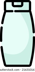 Bathroom shampoo, illustration, vector on a white background.