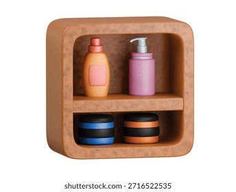 Icono de estante de baño Ilustración 3D Render