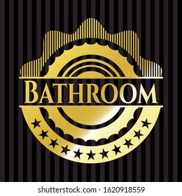 Bathroom shiny badge. Vector Illustration. Detailed.