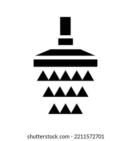 Bathroom shower bath head icon | Black Vector illustration |