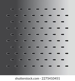 Bathroom shower drain square design - Steel metal silver perforated texture background - oval shape pattern