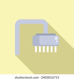 Bathroom shower head icon flat vector. Cold room. Sign liquid nozzle