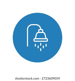 Bad Duschkopf Symbol für Wasserhygiene und Innenausstattung Sanitär.