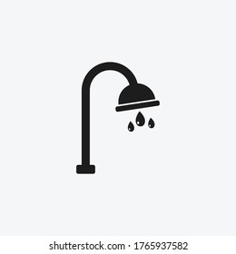 Bathroom Shower Icon. Editable Vector EPS Symbol Illustration.