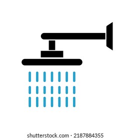 Bathroom shower icon. Plumbing facilities. Vector.