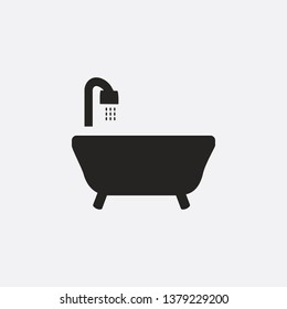 bathroom shower icon vector
