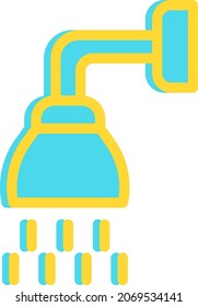 Bathroom shower, illustration, vector, on a white background.
