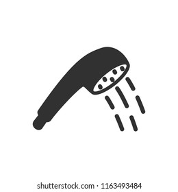 Bathroom shower. monochrome icon