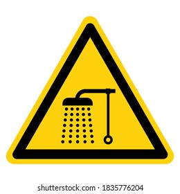 Bathroom Shower Symbol Sign,Vector Illustration, Isolated On White Background Label. EPS10 