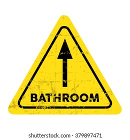 Bathroom up sign 