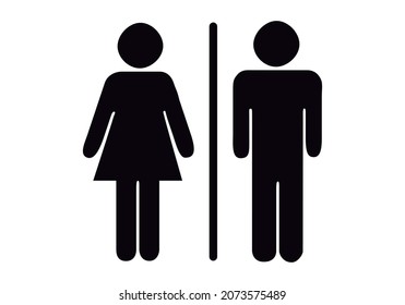 Bathroom sign icon on white background.
