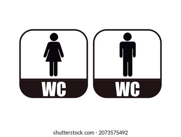 Bathroom sign icon on white background.