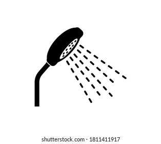 Bathroom sign, shower icon vector isolated.