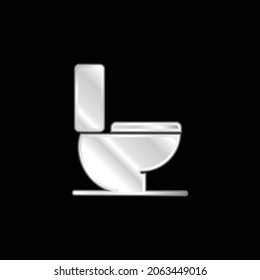 Bathroom silver plated metallic icon