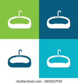 Badezimmer Sink Flat vier Farben minimale Icon Set