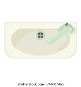 Bathroom sink icon. Cartoon illustration of bathroom sink vector icon for web