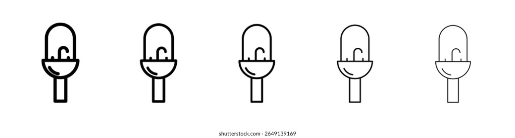 Banheiro ícone de pia ilustração simples logotipo arte