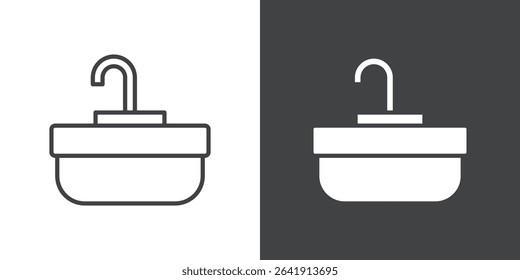 bathroom sink icon symbol illustration logo