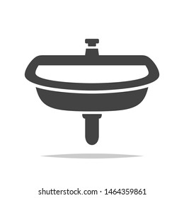 Bathroom sink icon vector isolated
