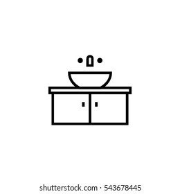 Bathroom sink outline icon