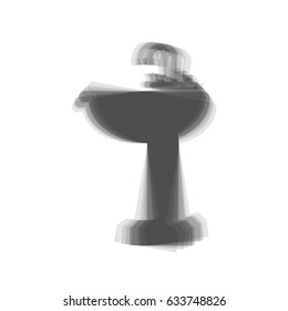 Bathroom sink sign. Vector. Gray icon shaked at white background.