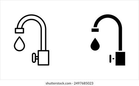 Bathroom sink unit line icon set, outline vector sign, vector illustration on white background