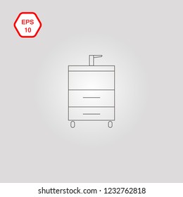 Bathroom. Site icon. Vector illustration