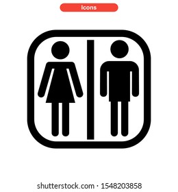 bathroom space icon isolated sign symbol vector illustration - high quality black style vector icons
