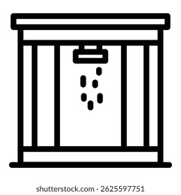 Icono de puesto de baño. Icono del Vector del puesto del cuarto de baño del contorno para el Diseño web aislado en el fondo blanco