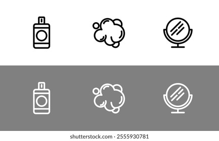 Bathroom symbol set - flat bathroom symbols.
