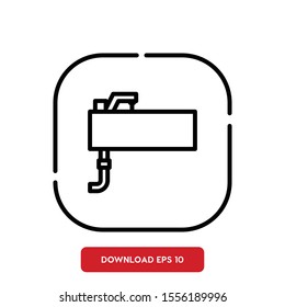 Bathroom symbol, sink outline vector icon