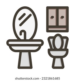 Badewanne mit dicken Linien, gefliest für private und kommerzielle Nutzung.

