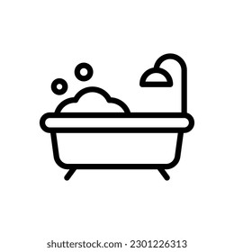Bathroom Thin line icon - Real Estate - EDITABLE STROKE - EPS Vector