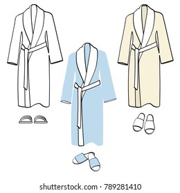 Bathroom things set in white color. Vector illustration isolated on white background.