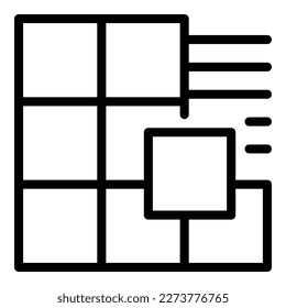 Bathroom tile icon outline vector. Floor installation. Wood home