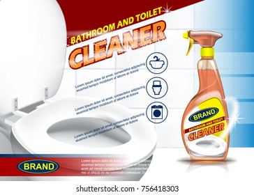 Bathroom And Toilet Cleaner Adv Spray Bottle