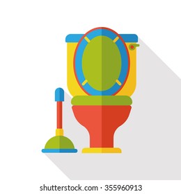 bathroom toilet flat icon