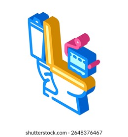 vetor de ícone isométrico de papel higiênico de banheiro. sinal de papel higiênico de banheiro. ilustração de símbolo isolado