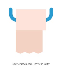 Bathroom Toilet Paper. Vector Illustration of Flat Restroom House Decor. 