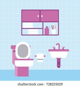 bathroom toilet sink paper furniture cabinet and blue tile wall