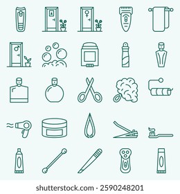BATHROOM AND TOILEYT ICON SET