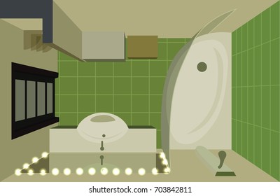 Bathroom top view