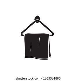 Bathroom towel clean, hygiene vector icon
