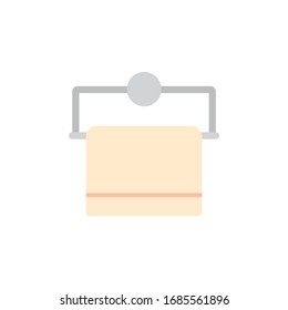 Bathroom towel clean, hygiene vector icon color