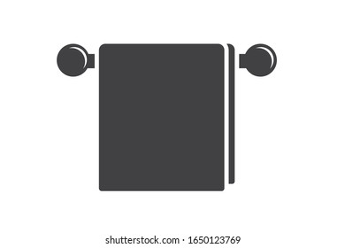 Bathroom towel hanging icon vector