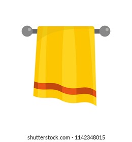 Bathroom towel icon. Flat illustration of bathroom towel vector icon for web isolated on white